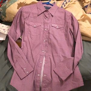 Wrangler breast cancer button up